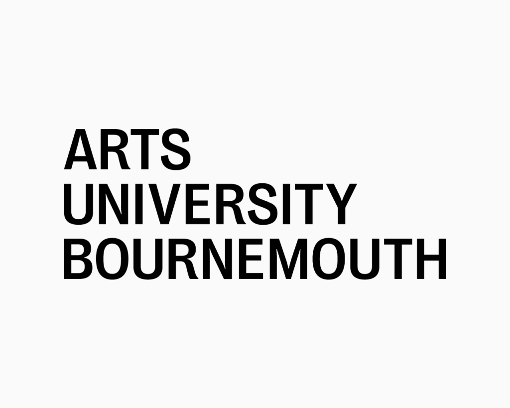 Logo of Arts University Bournemouth with the university name displayed in bold black uppercase letters on a white background.