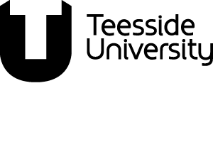Logo of Teesside University featuring a stylized letter 'T' inside a shield-like shape, with the text 'Teesside University' to the right.