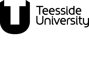 Logo of Teesside University featuring a stylized letter 'T' inside a shield-like shape, with the text 'Teesside University' to the right.