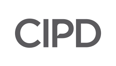 Logo of CIPD (Chartered Institute of Personnel and Development) with the association name displayed in bold grey uppercase letters on a white background.