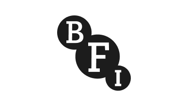 Logo of BFI featuring the organisation’s name in white capital letters within three overlapping black circles organised in a diagonal line.