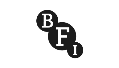 Logo of BFI featuring the organisation’s name in white capital letters within three overlapping black circles organised in a diagonal line.
